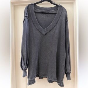 We The Free Asher thermal v-neck sweater tunic